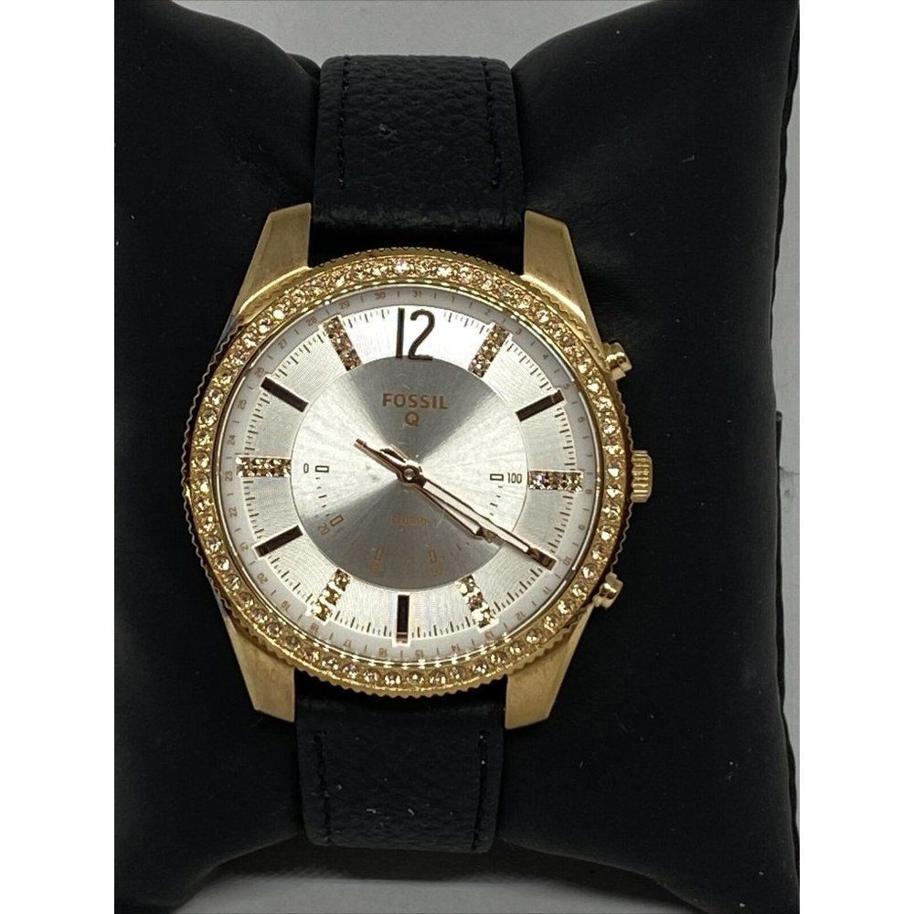 Fossil FTW5016 Women's Black Leather White Analog